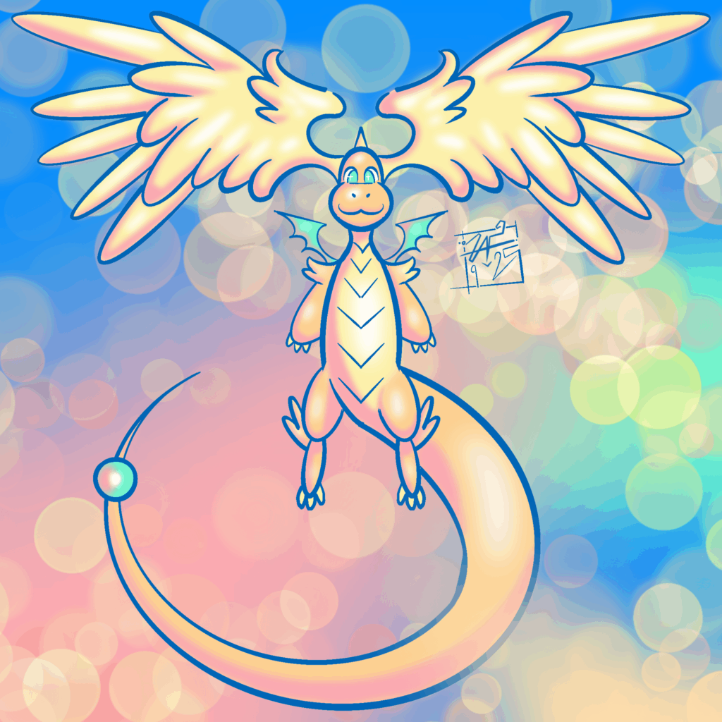 Mega Dragonite got into his mom's Ozempic - Pokémon - Digital - Me - 2025 - OC