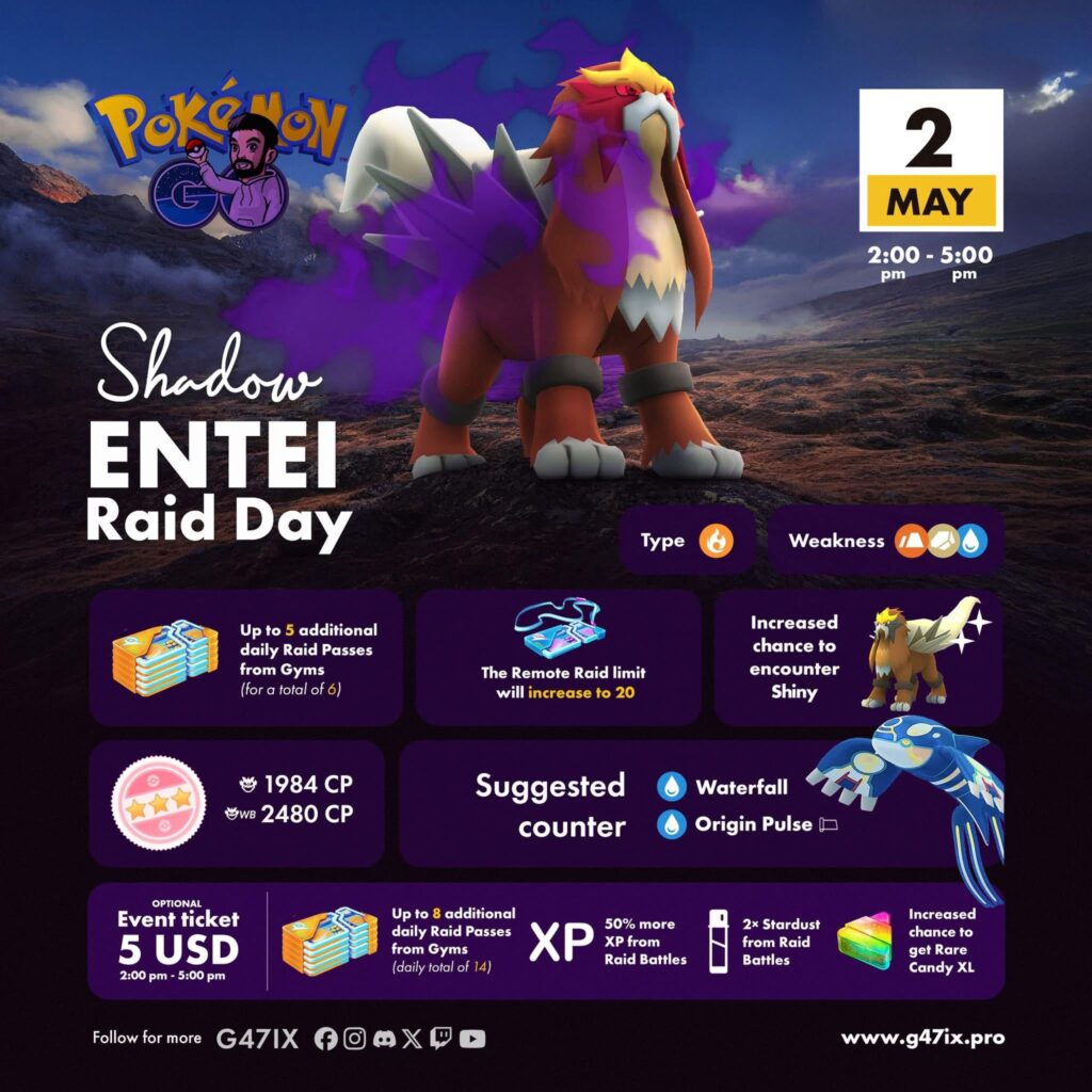 Shadow Entei Raid Day
