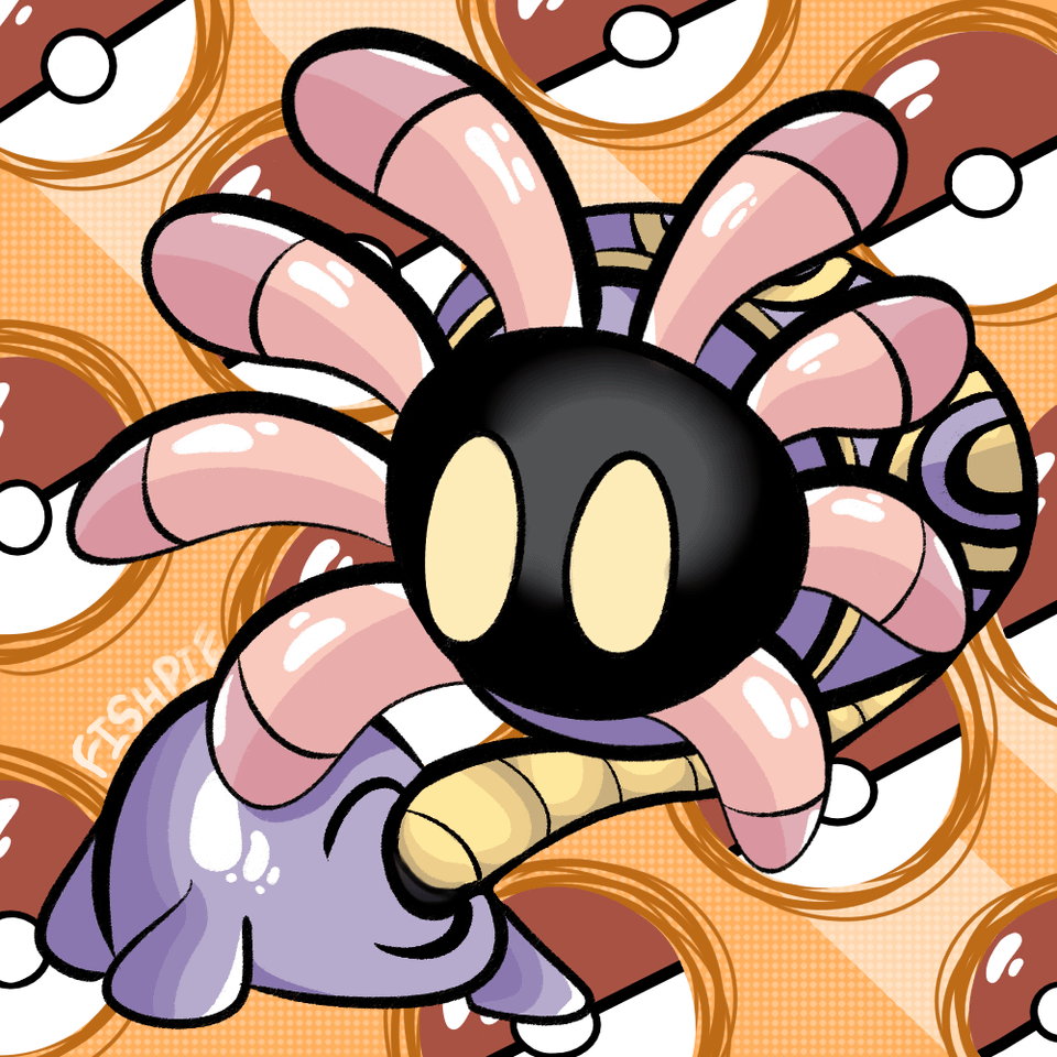 Some Lileep fanart for a Hoenn Pokemon art collab :D