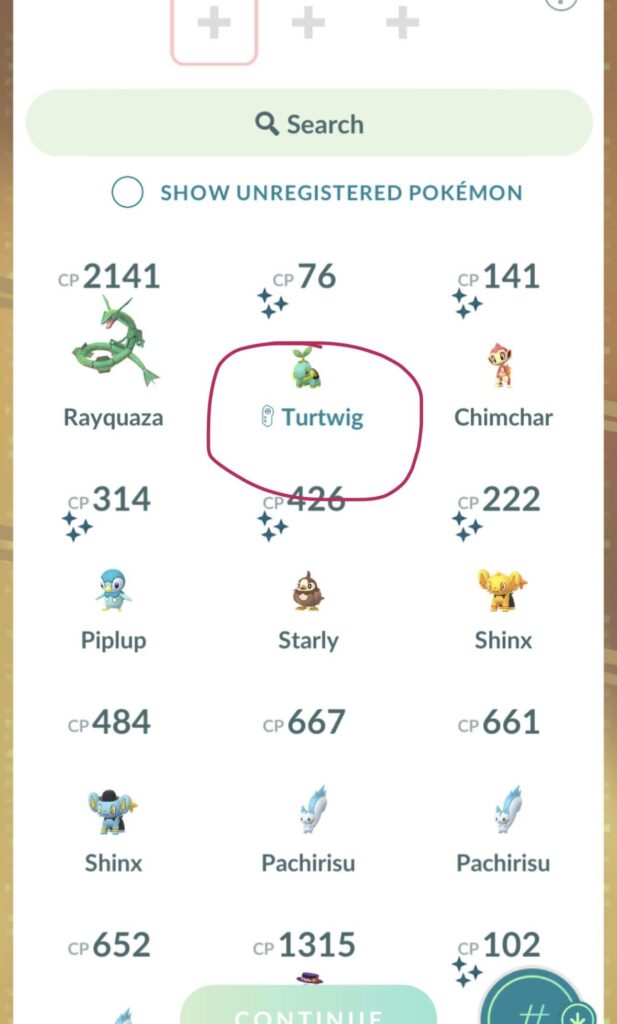What is this Pokédex icon next to Turtwig’s name?
