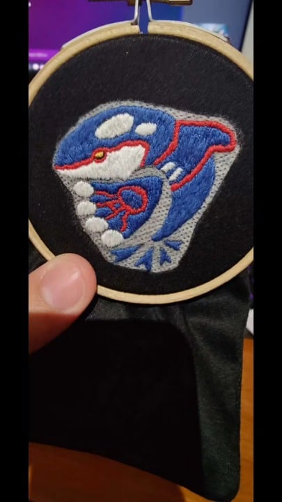 Kyogre embroidery [OC]