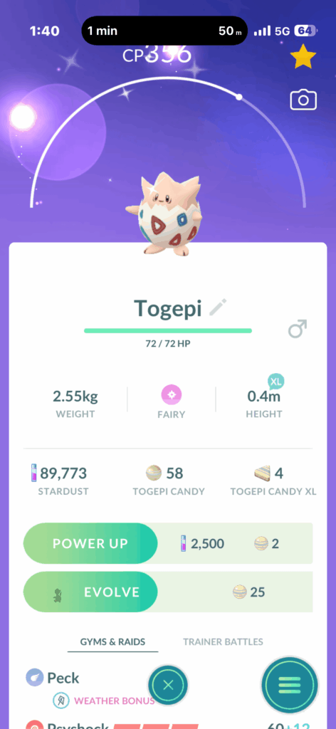 Got a shiny Togepi on my birthday!