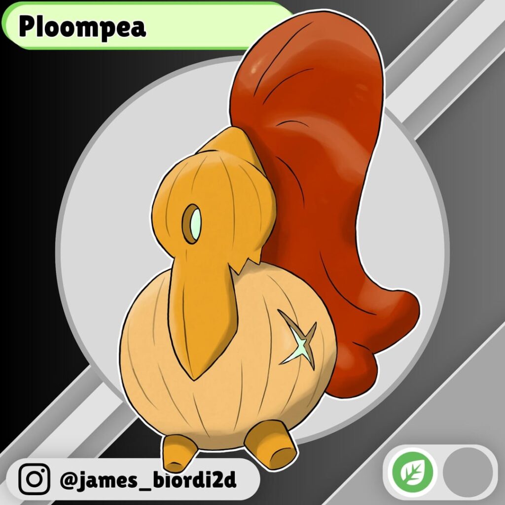 Ploompea the peanut pokemon. My first fakemon ive illustrated in the sugimori style.