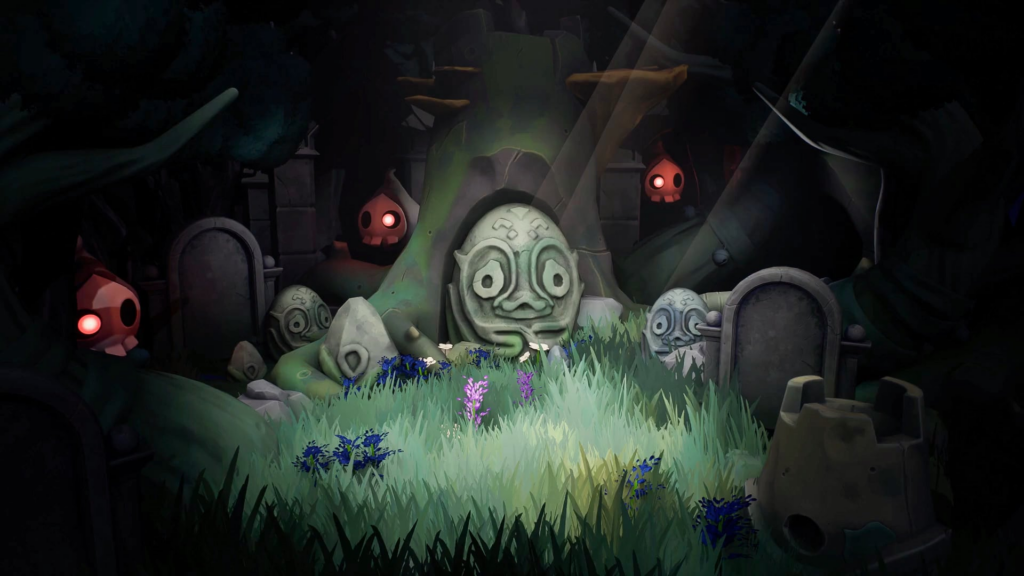 I made a small scene including my favorite pokemon ! Duskull my goat