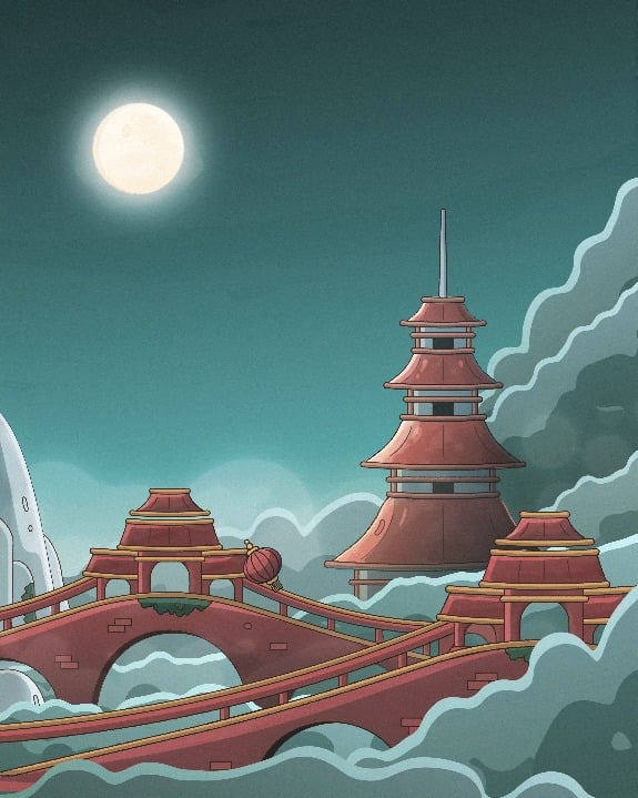 [OC] Chinese inspired cover song and animation I made of Driftveil City