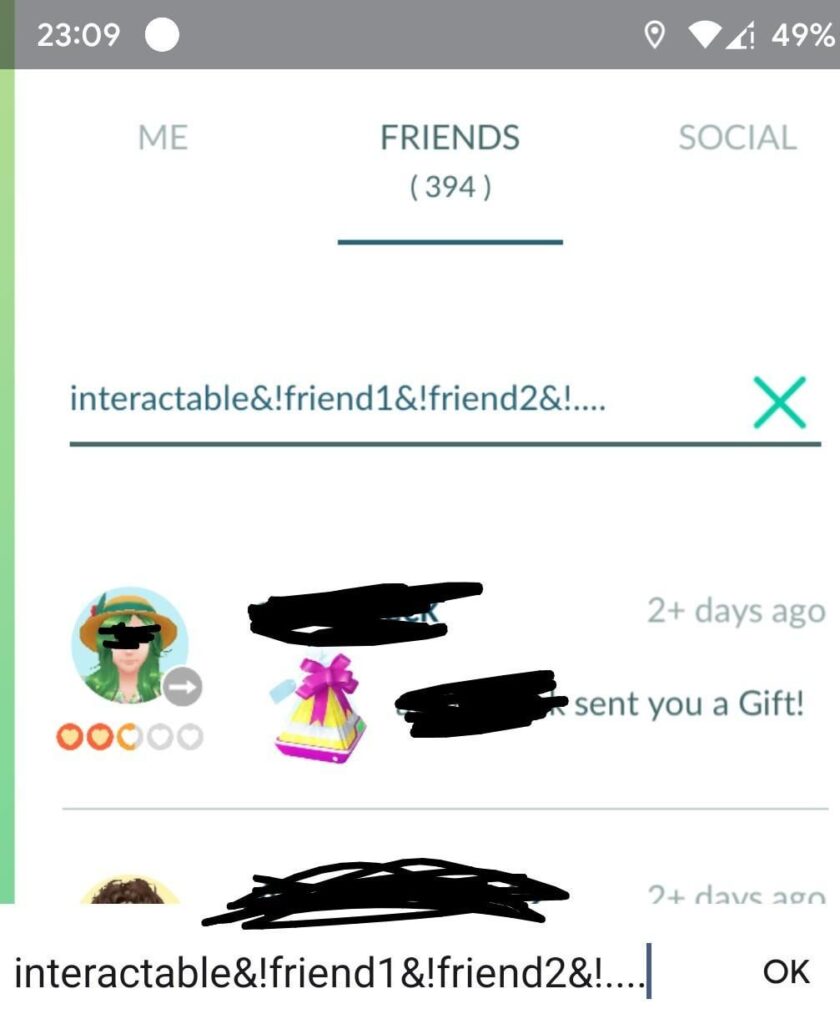 Chillest way to deal with Forever Friends who don't wanna trade: create a filter for opening gifts