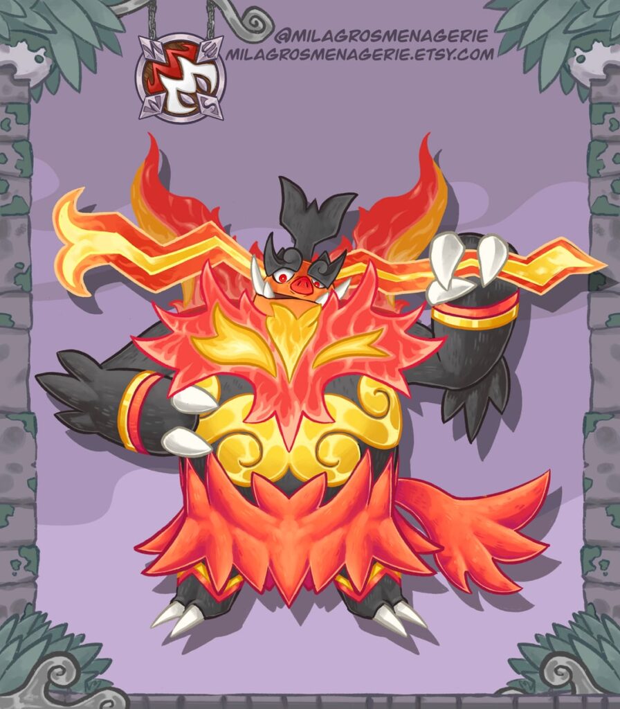 Mega Emboar Illustration