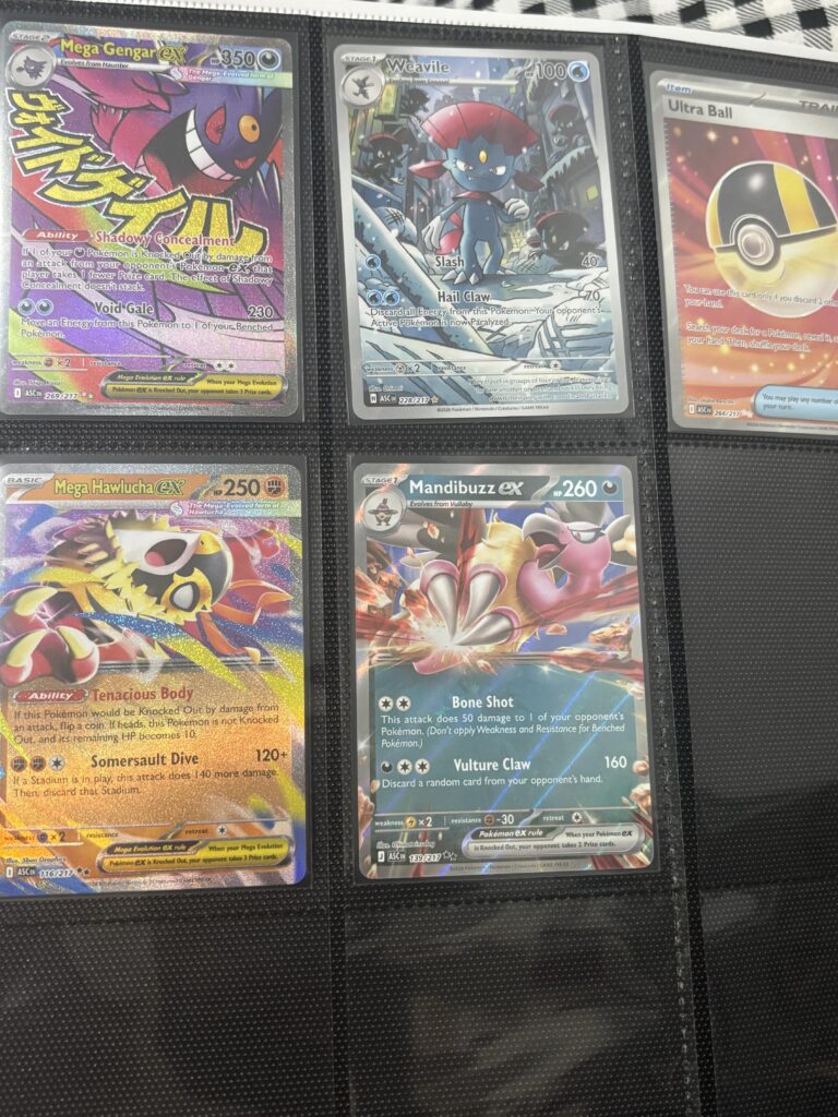 Hits from an Ascended Heroes ETB today, was really happy for the Mega Gengar!
