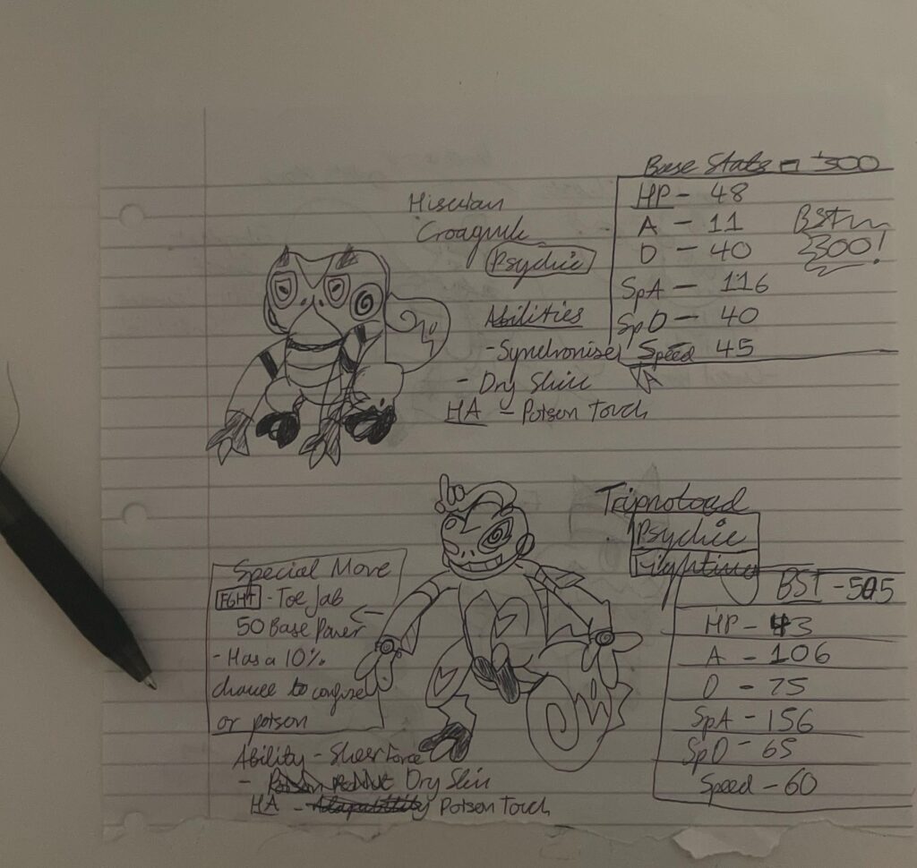 Regional Variant Fakemon: If Croagunk had a Hisuian Form.