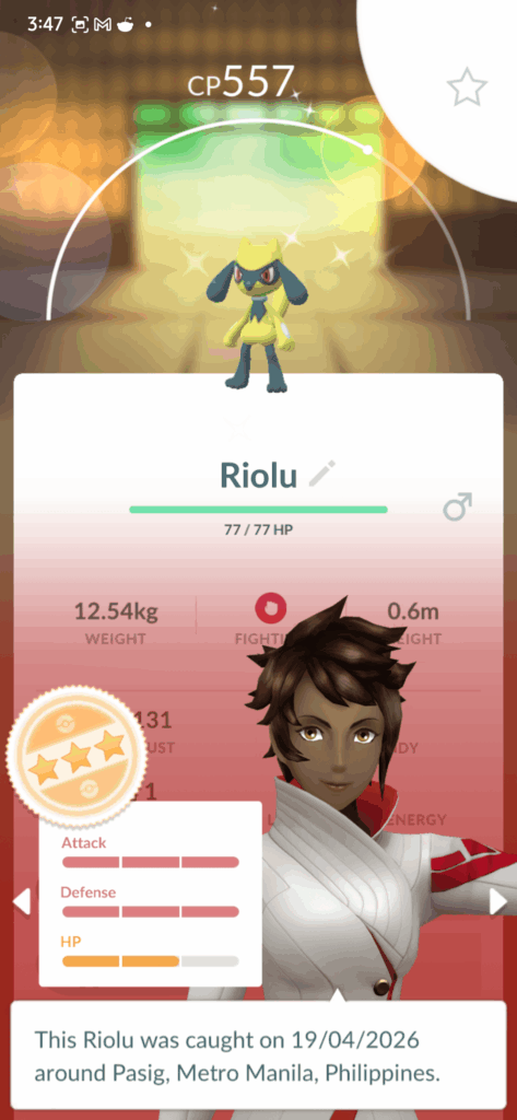 After-event Shiny Riolu