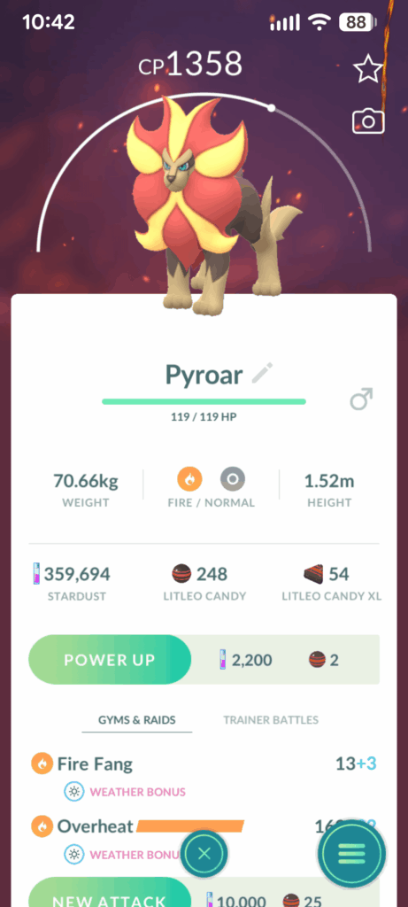Male Pyroar in the wild