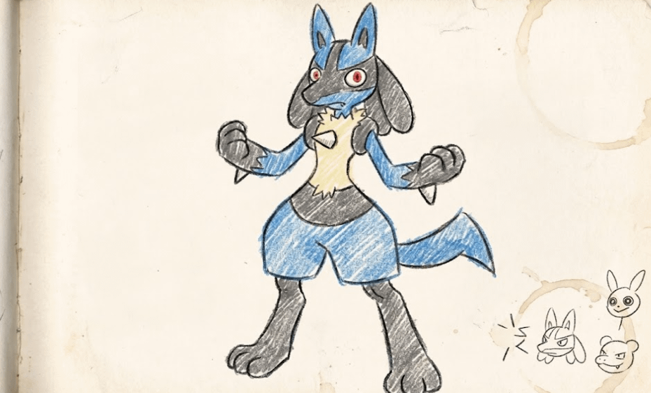 I drew lucario.