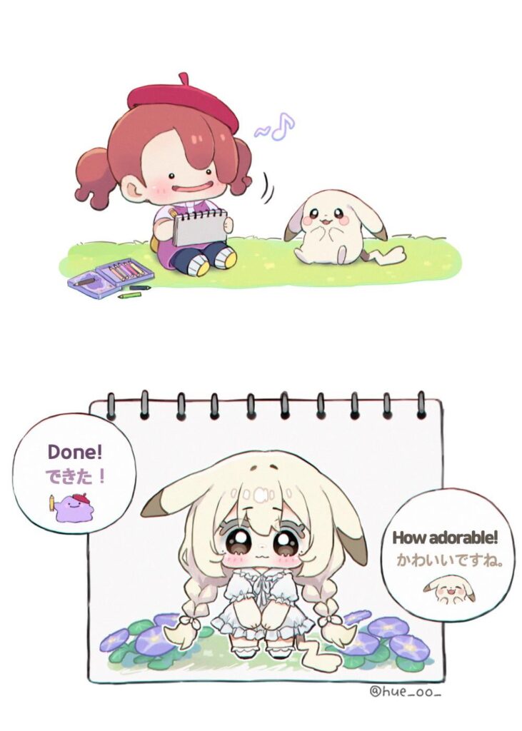 Ditto painting Peakychu-chan (art by HUE)