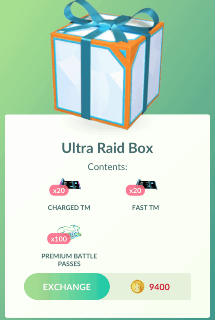 Did they get rid of the 99 pass Ultra Raid Box?