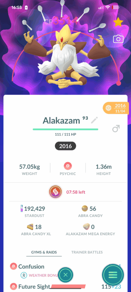 Finally got to mega evolve this 2016 Alakazam 😍