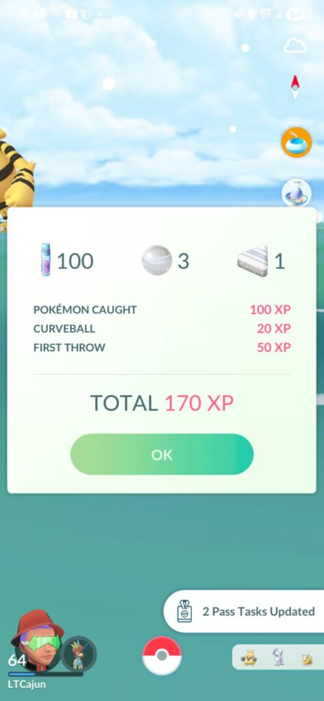 Extra pokemon on my catch screen