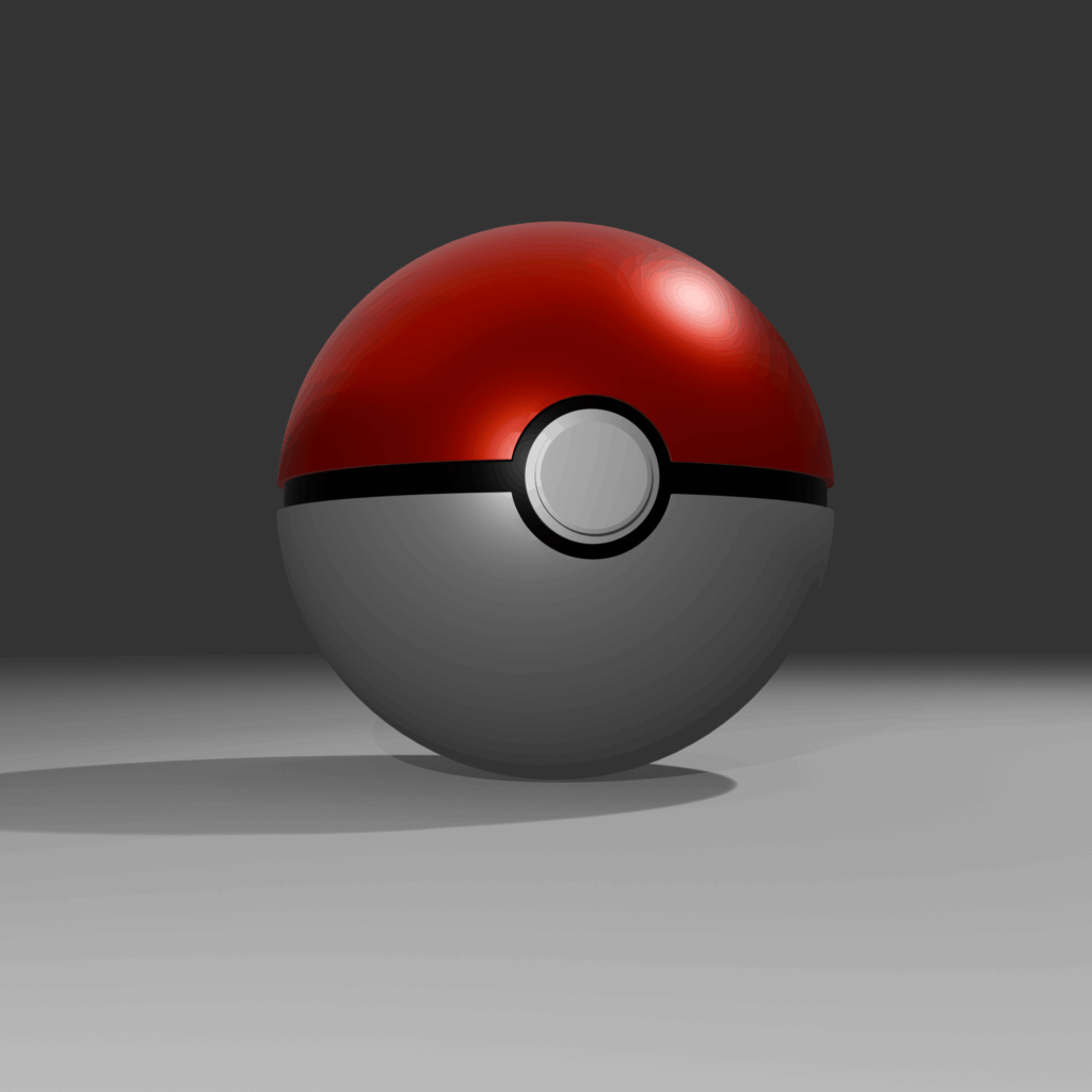 Pokeball 3D Model (Blender)