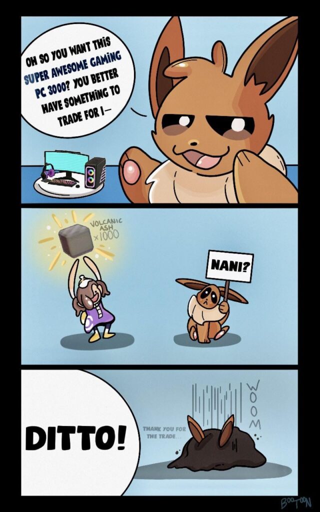 [OC] Pokopia: Trading With Eevee