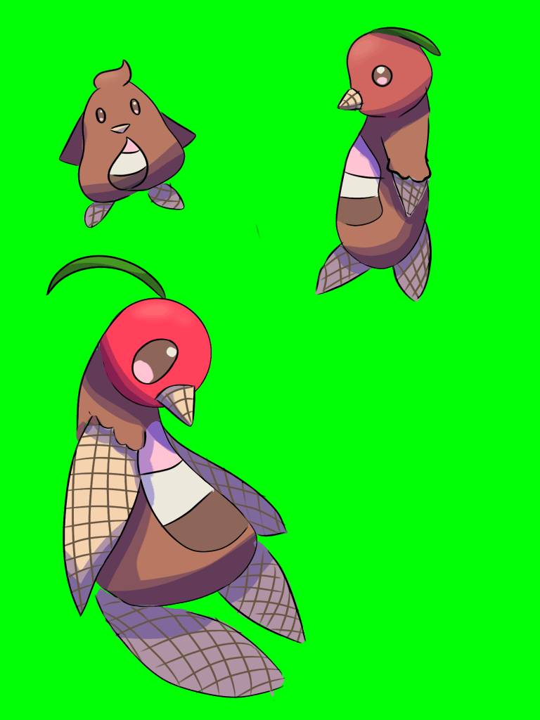 Ice cream themed birds:3