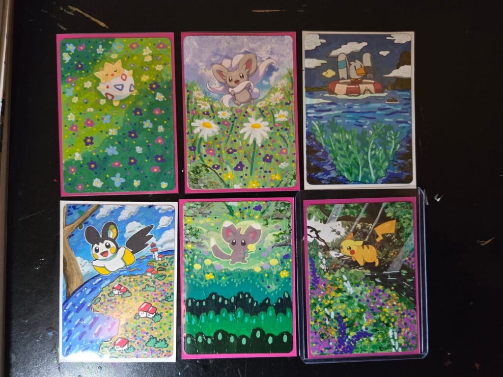 Some cards I painted recently