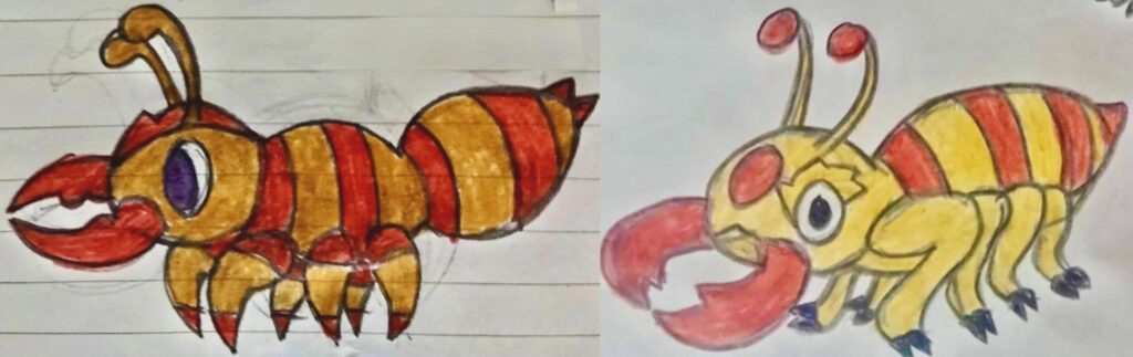 Mordant: El Pokémon Hormiga Tipo: Bicho/Tierra + Granpincer: El Pokemon Agarre Pinza Tipo: Bicho/Tierra