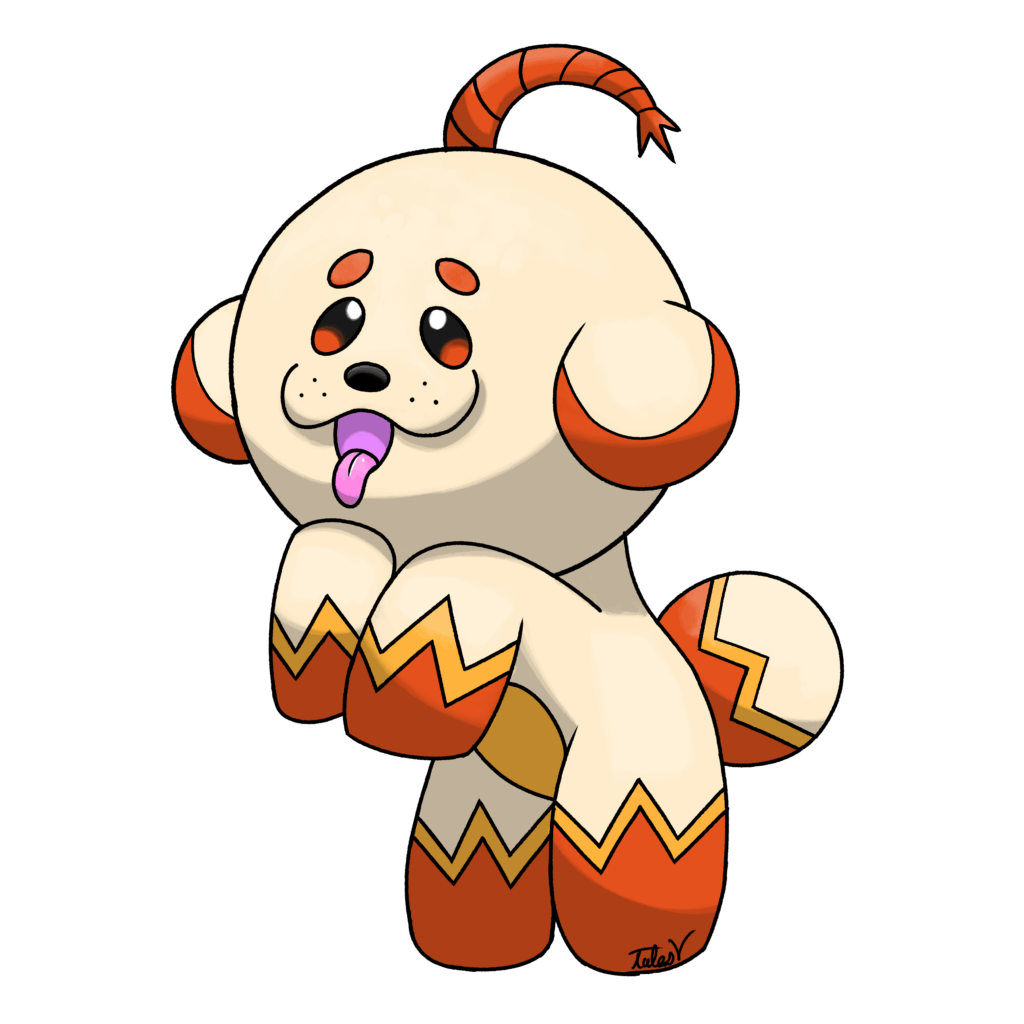 Pombon Mid Evo Concept: Bishomb, the Popping Pokemon