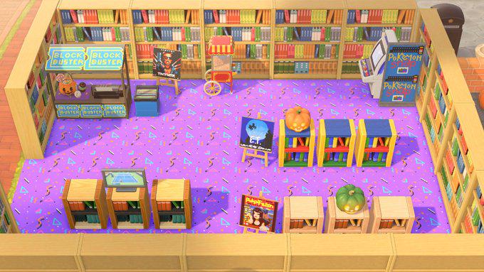 Blockbuster with Pokemon Snap sticker station made in Animal Crossing New Horizons