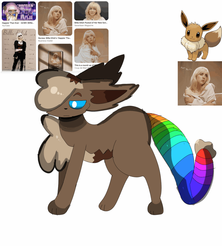 Here happier than ever as a evolution to eevee design ( my take)