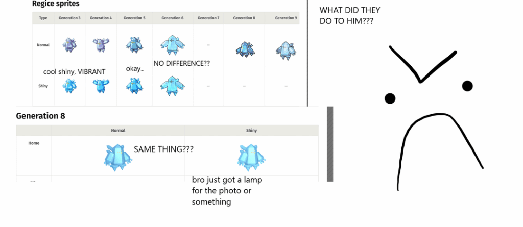 The absolute tragedy that is Regice's shiny