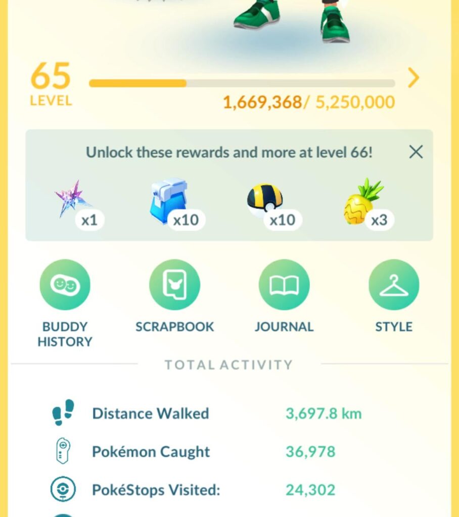 Just noticed I’ve caught exactly 10 Pokémon per km walked