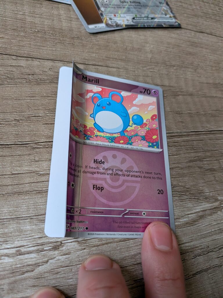 Peeled Pokémon card in Ascended Heroes ETB (Bought from Amazon UK)