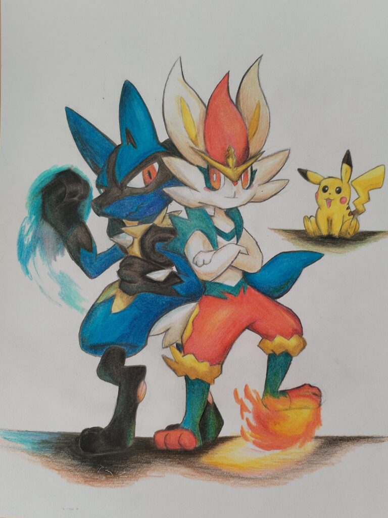 Lucario & Cindarace draw