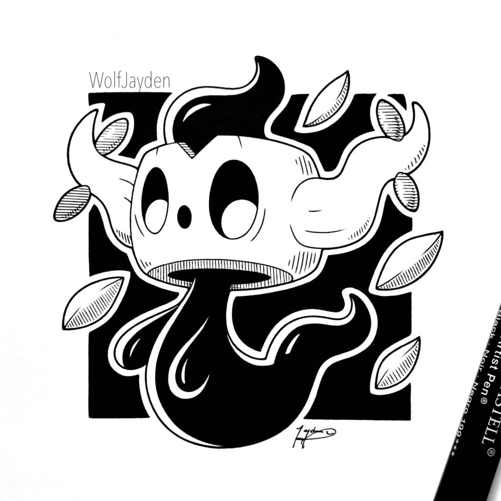 Drew my favorite ghost type, Phantump! [OC]