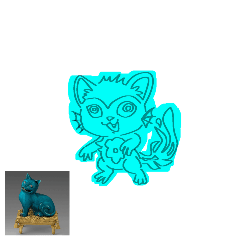 I saw this statue and had a fakemon idea!