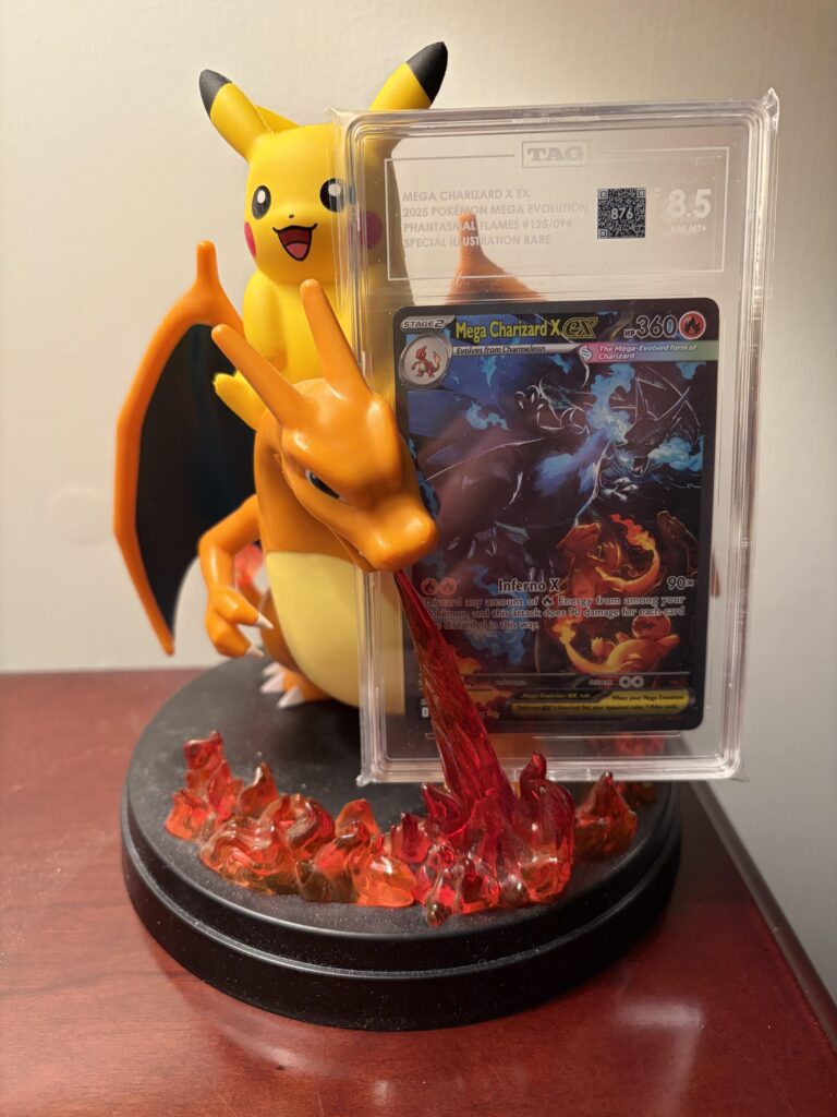 Pulled the Zard, got it slabbed, and he needed a proper throne. Thoughts?