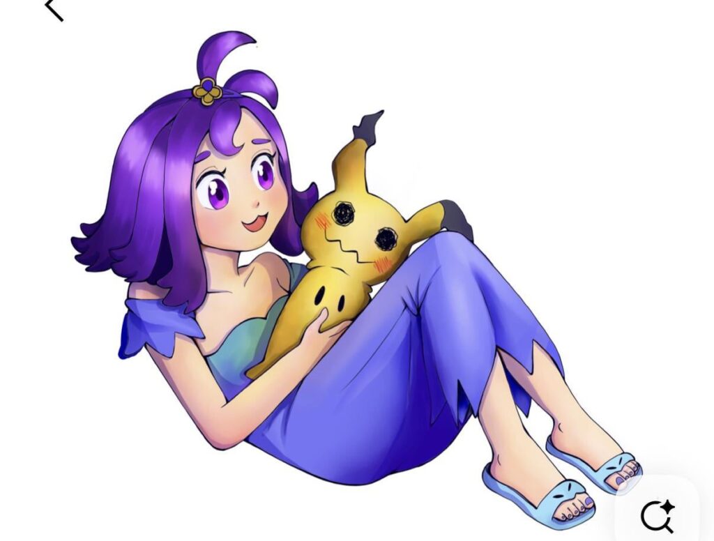 Acerola e seu amigo mimikyu (@kyunebee)