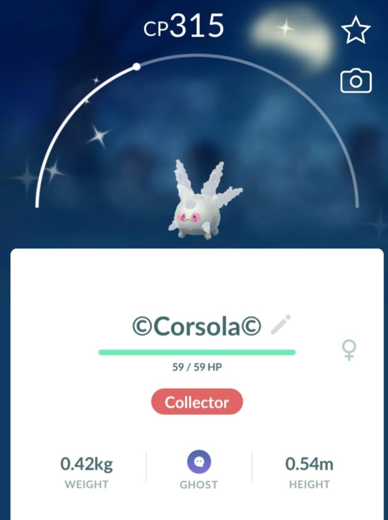 Caught my Shiny G-Corsola w. Pink Glasses