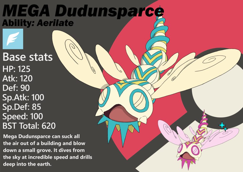 Mega Dudunsparce takes to the skies!