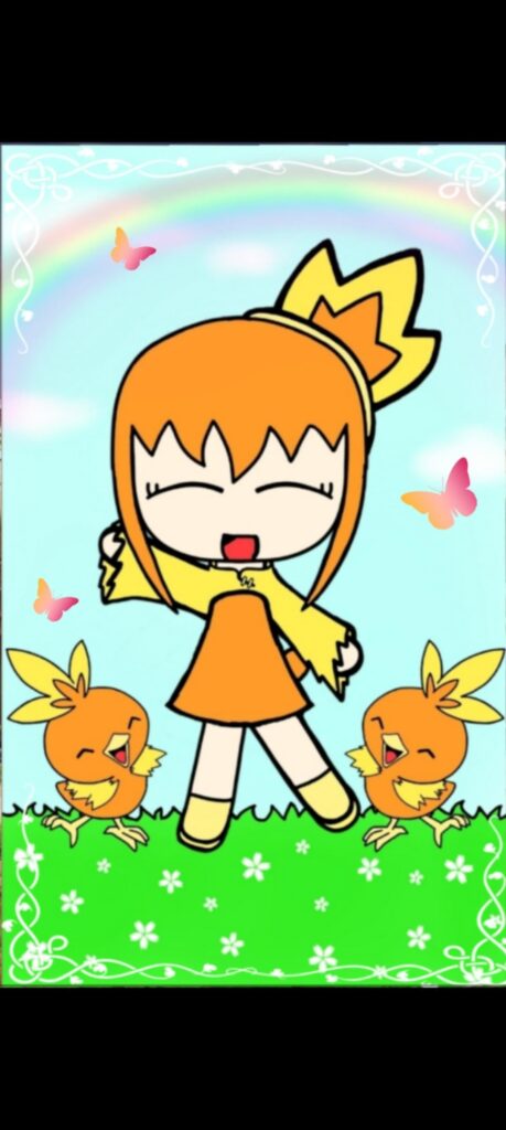 My [ OC ] drawing of human Torchic 😊🎶