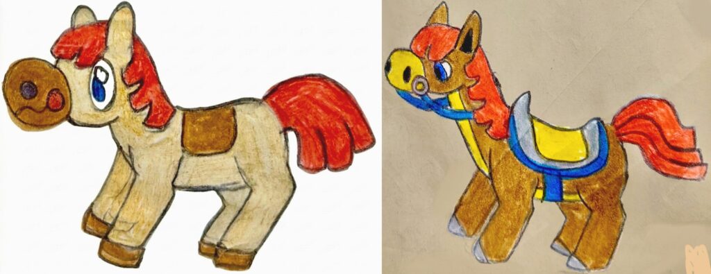 Ponyñon: El Pokémon Pony Tipo: Normal + 15,0 kg Caballiazo: El Pokemon Corsel Tipo: Normal/Hada