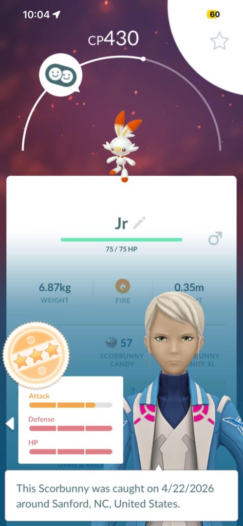 is this Scorbunny worth evolving with this amount of Cp?