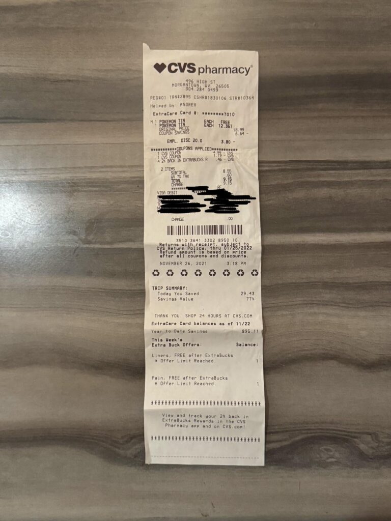 Found my old receipt from 2021, two tins for $9