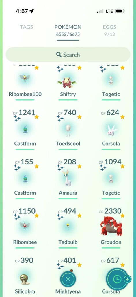 Shiny catches today