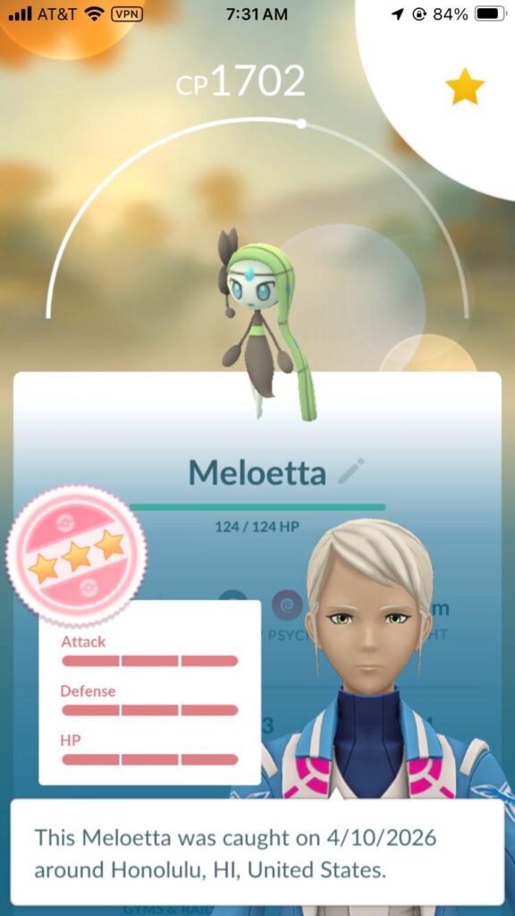 The Meloetta I caught ended up as a 4* :0