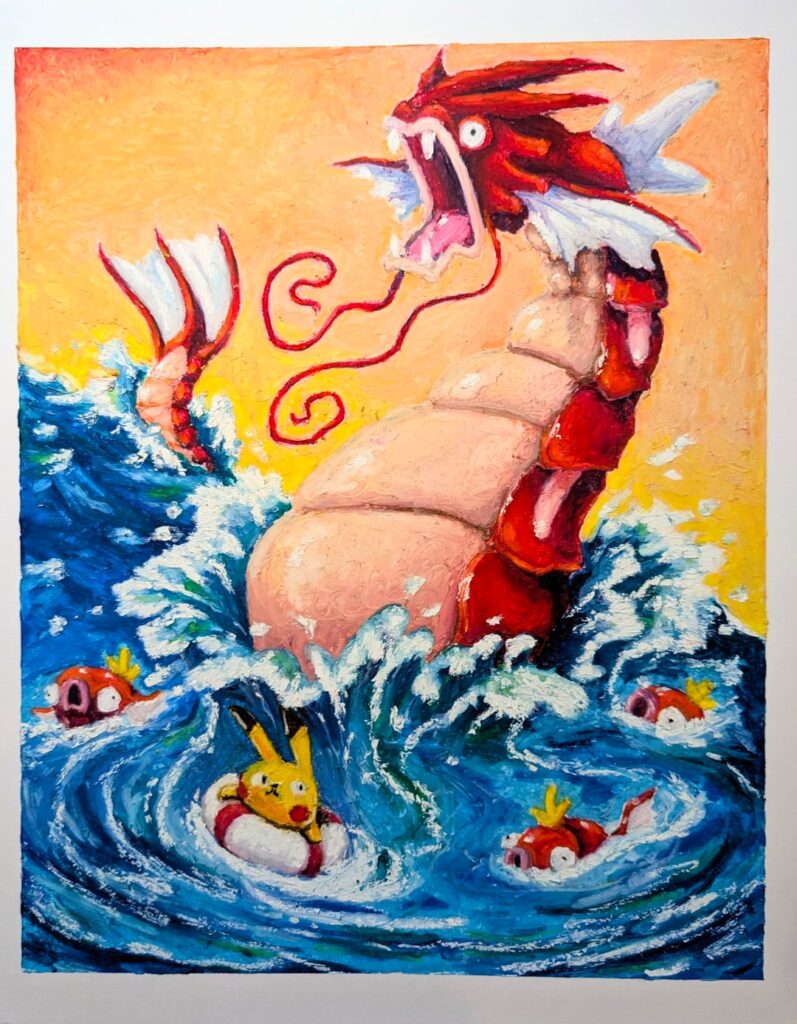 (OC) I'm drawing all 151 Kanto Pokemon! Here's Gyarados!