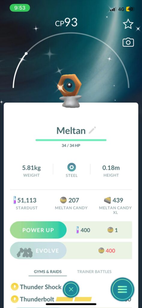 Shiny meltan on first mystery box