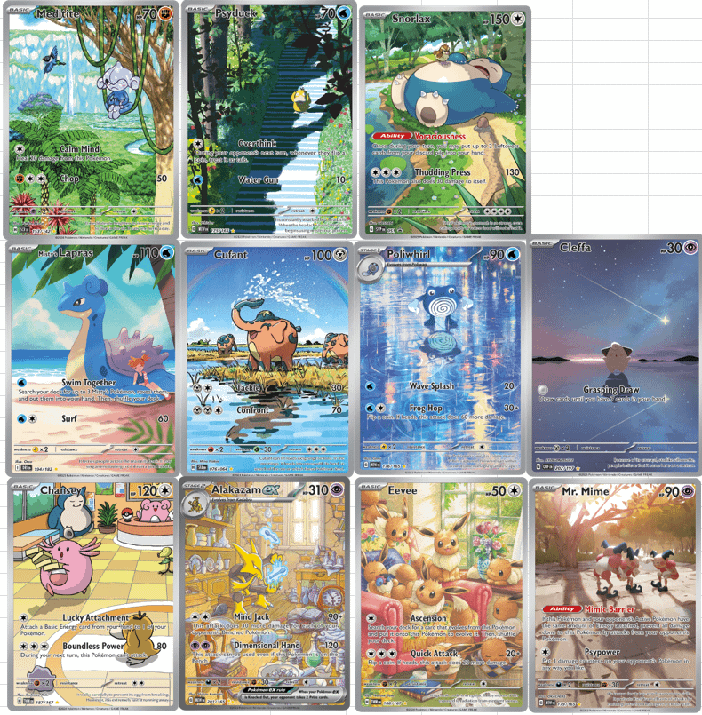 Which card could fit the last spot? Or which card would you swap out?