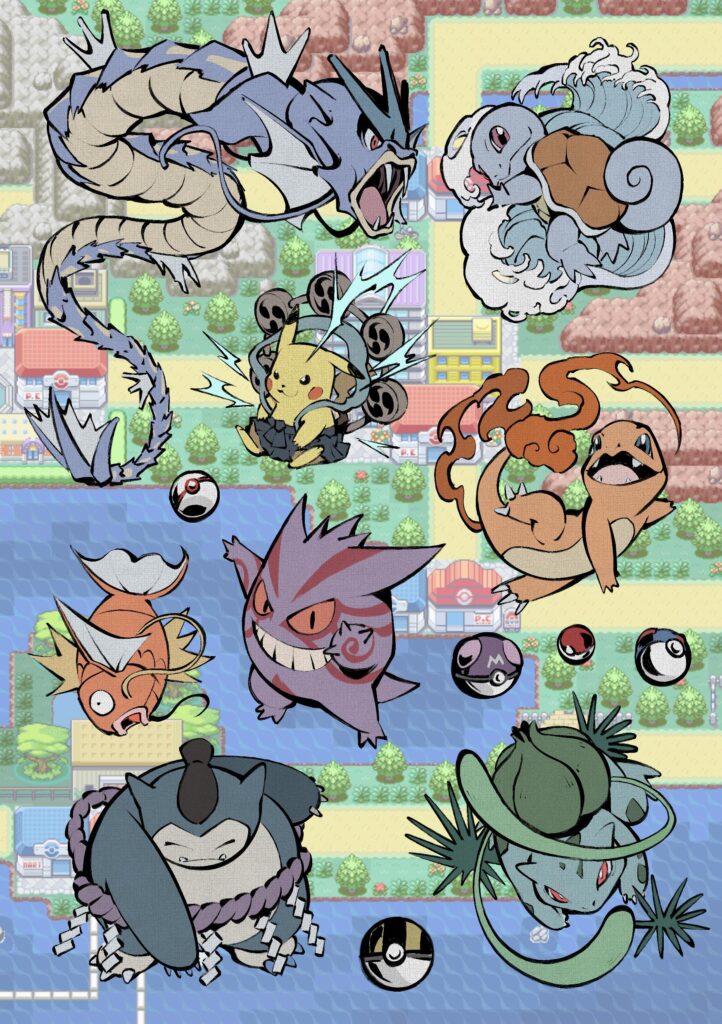 I drew some Pokémon of the first gen!