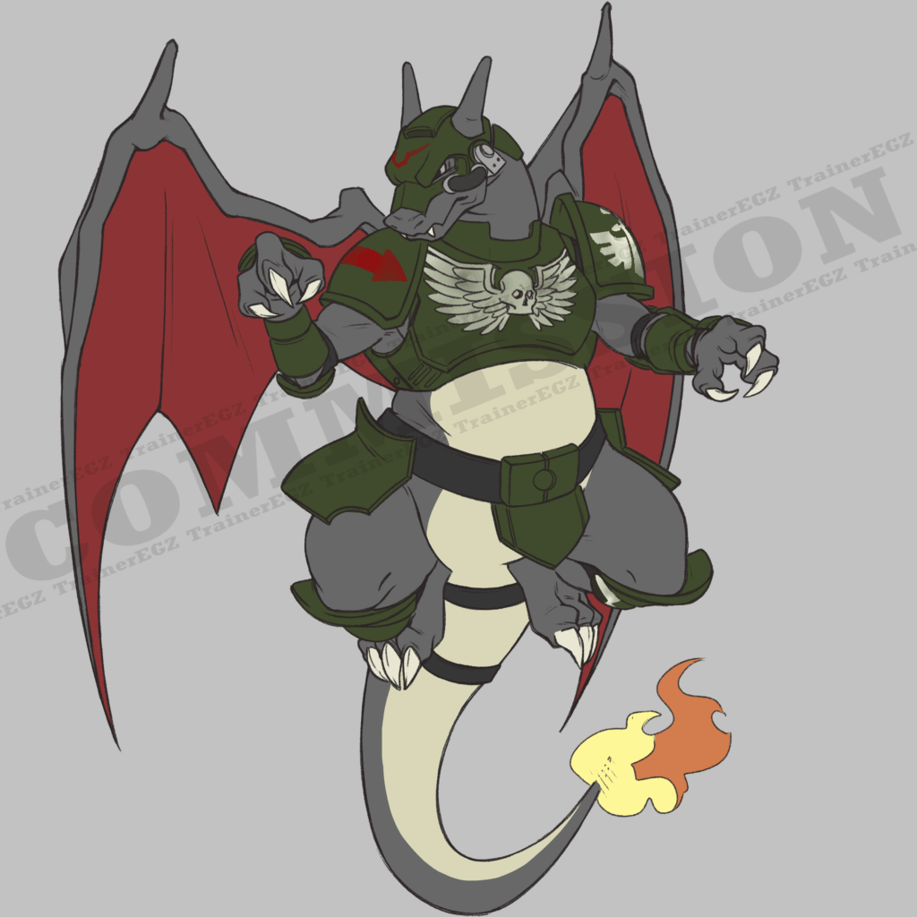 Warhammer Shiny Zard comm for a buddy of mine [OC]