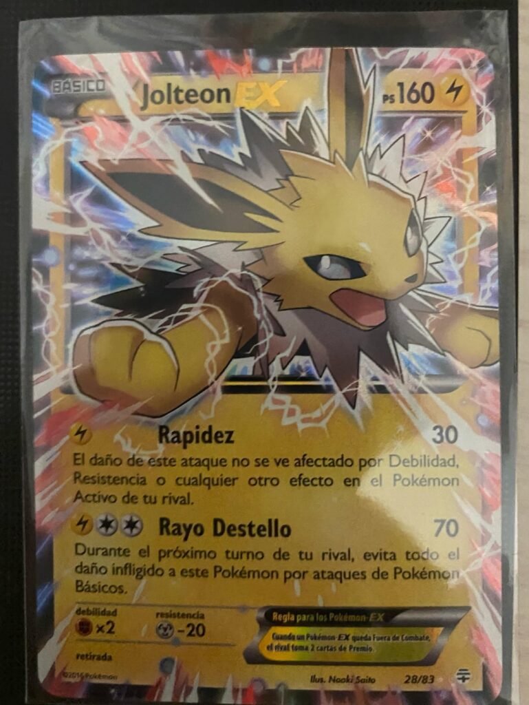 this may be “small” but my mom got me one of my favourite jolteon cards for my birthday
